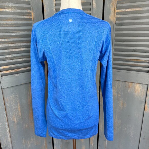 Lululemon Men's Long Sleeve Swiftly Tech Mesh Panel Top Blue Heather Sz S - Picture 9 of 16